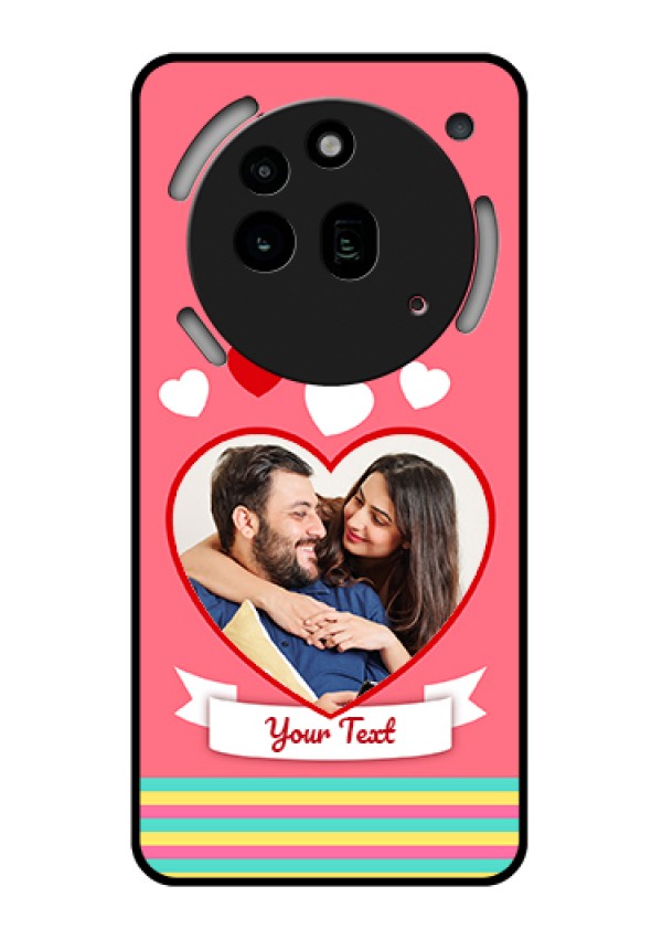 Nothing Phone 3A Pro 5G Custom Glass Phone Case - Love Shapes Doodle Design
