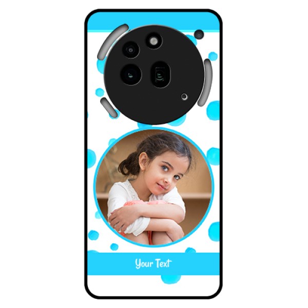 Nothing Phone 3A Pro 5G Custom Glass Phone Case - Blue Bubbles Pattern Design