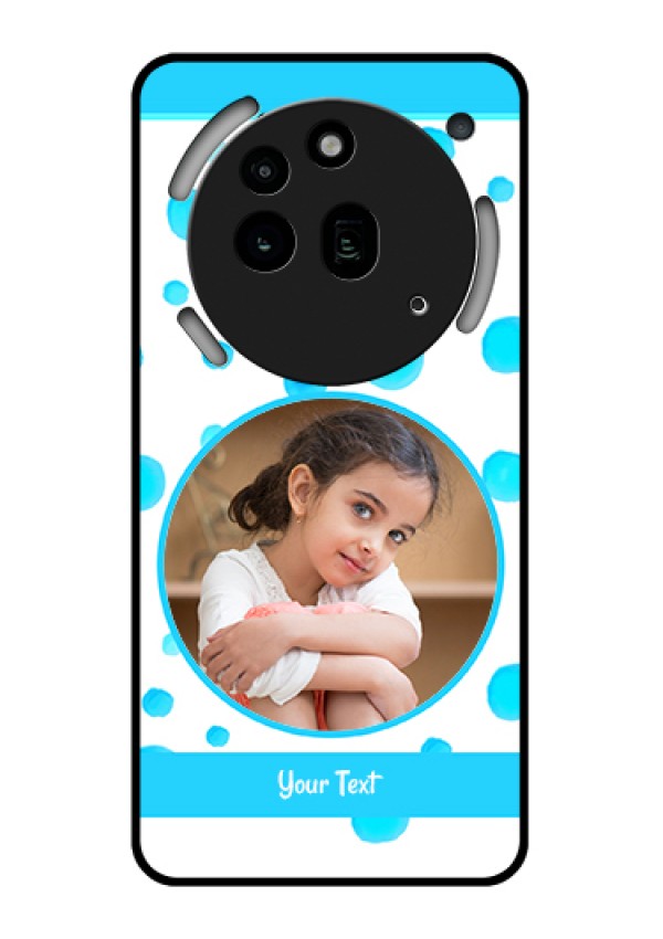 Nothing Phone 3A Pro 5G Custom Glass Phone Case - Blue Bubbles Pattern Design