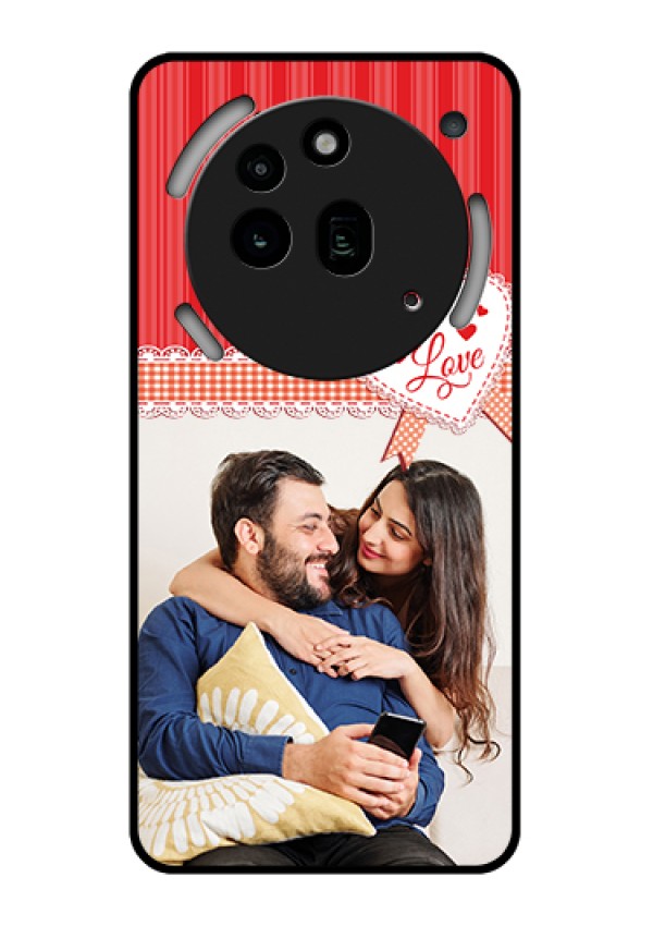 Nothing Phone 3A Pro 5G Custom Glass Phone Case - Red Love Pattern Design