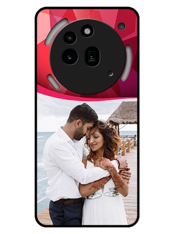 Custom Nothing Phone 3A Pro 5G Custom Glass Phone Case - Red Abstract Design