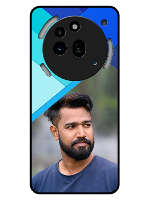 Custom Nothing Phone 3A Pro 5G Custom Glass Phone Case - Blue Pattern Design