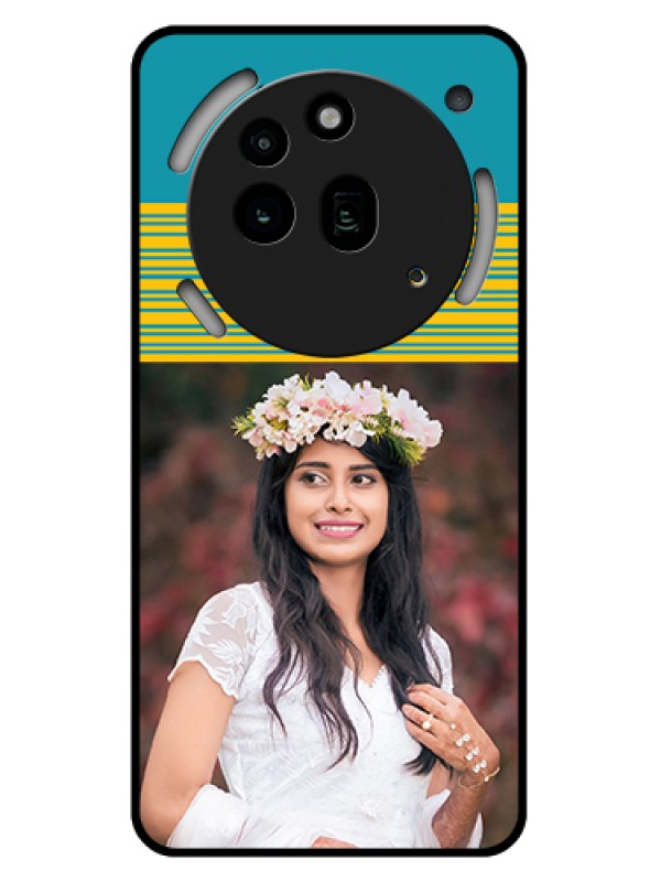 Custom Nothing Phone 3A Pro 5G Custom Glass Phone Case - Yellow & Blue Design