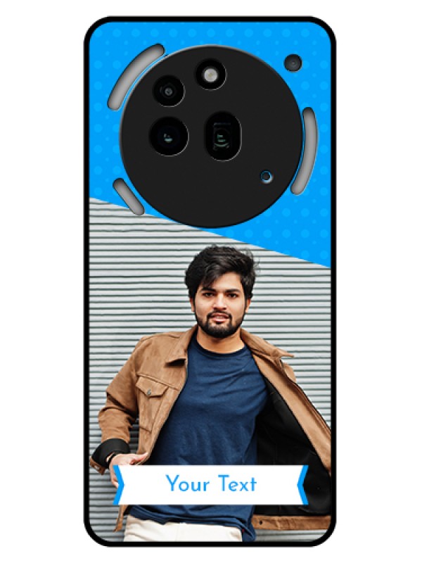 Custom Nothing Phone 3A Pro 5G Custom Glass Phone Case - Simple Blue Color Design