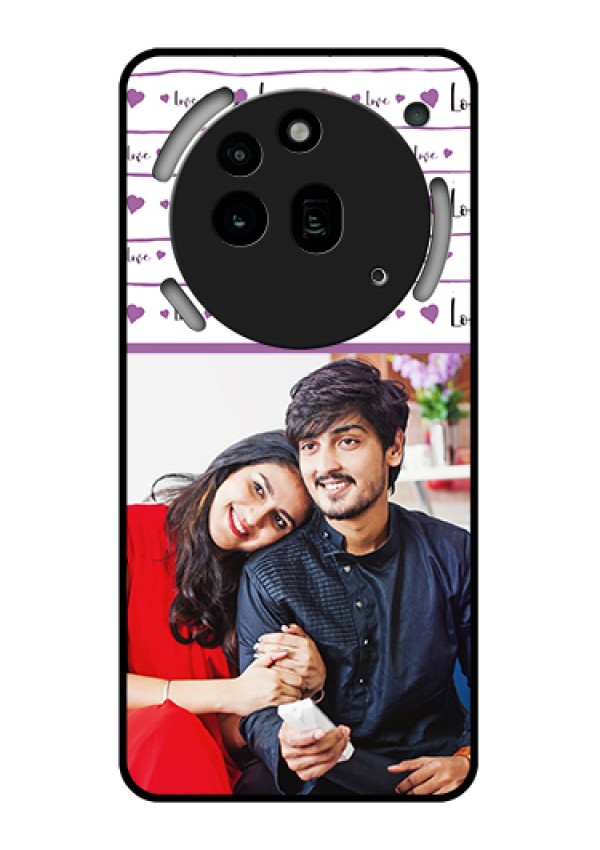 Nothing Phone 3A Pro 5G Custom Glass Phone Case - Couples Heart Design