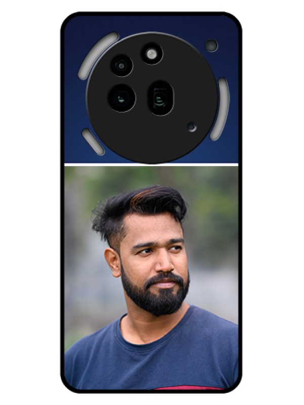 Custom Nothing Phone 3A Pro 5G Custom Glass Phone Case - Simple Royal Blue Design