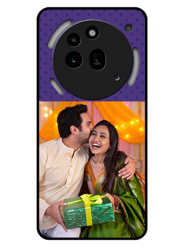 Custom Nothing Phone 3A Pro 5G Custom Glass Phone Case - Violet Colored Pattern Design