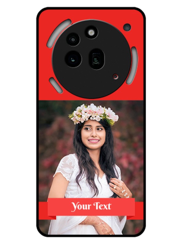 Custom Nothing Phone 3A Pro 5G Custom Glass Phone Case - Simple Red Color Design