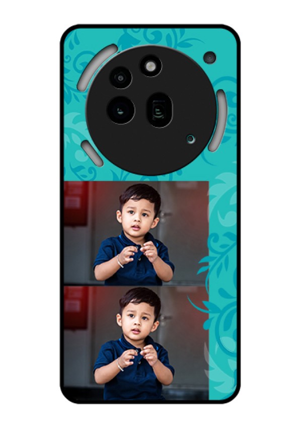 Nothing Phone 3A Pro 5G Custom Glass Phone Case - With Photo And Green Floral Design