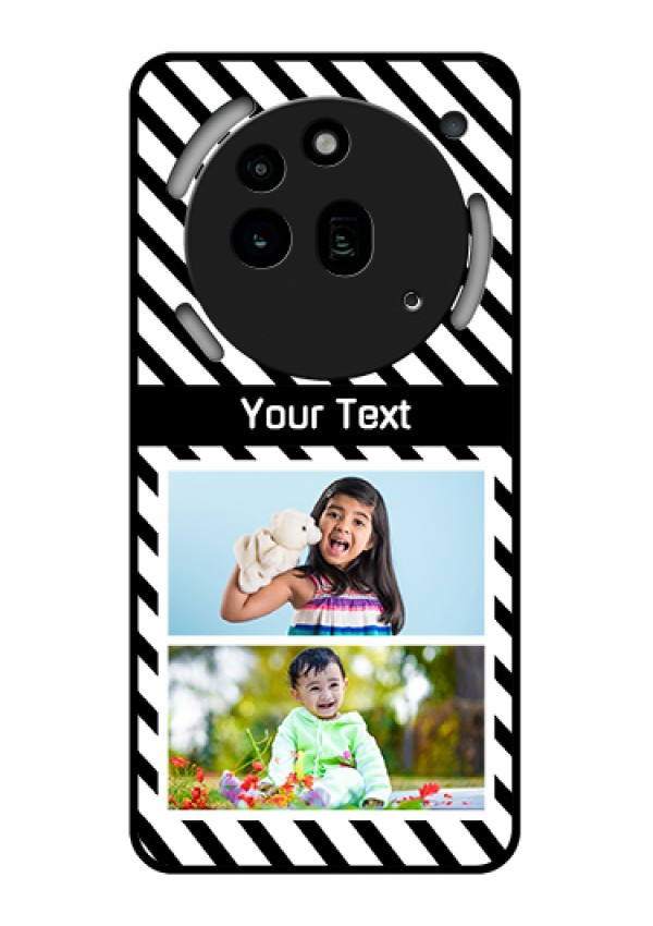 Nothing Phone 3A Pro 5G Custom Glass Phone Case - Black And White Stripes Design