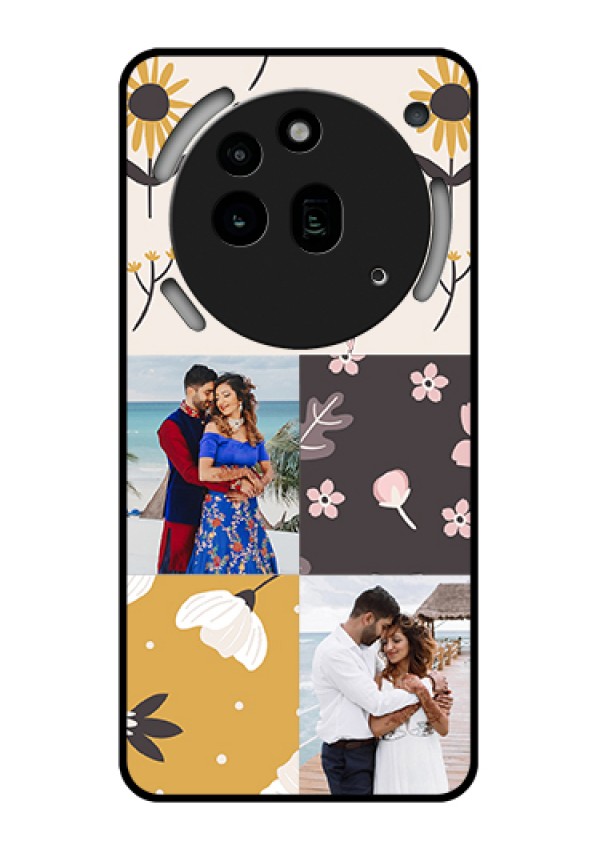 Nothing Phone 3A Pro 5G Custom Glass Phone Case - 3 Images With Floral Design