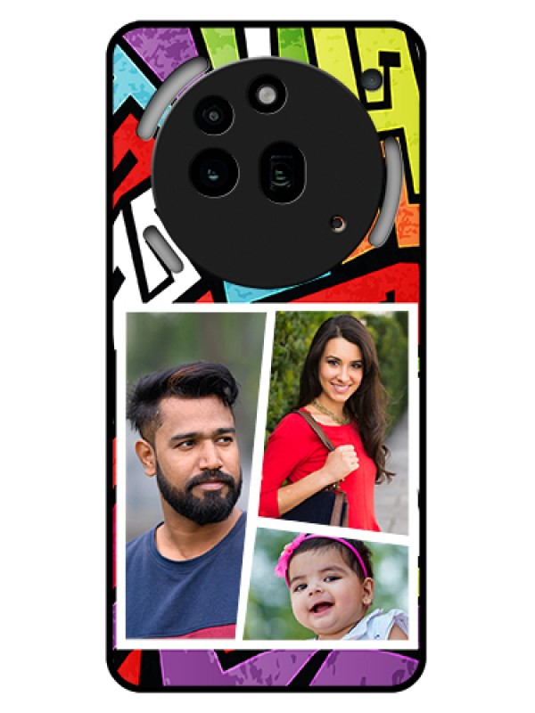 Custom Nothing Phone 3A Pro 5G Custom Glass Phone Case - Graffiti Pattern Design