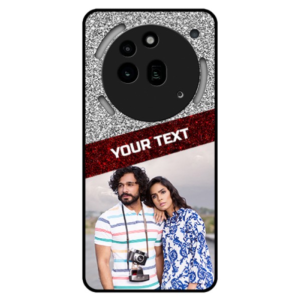 Nothing Phone 3A Pro 5G Custom Glass Phone Case - Image Holder With Glitter Strip Design Nothing Phone 3A Pro 5G Custom Glass Phone Case - Image Holder With Glitter Strip Design