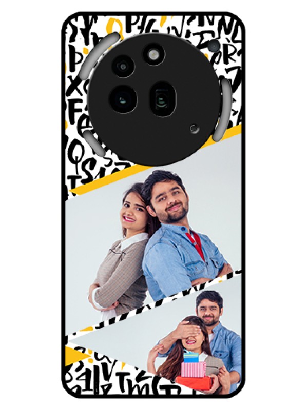 Custom Nothing Phone 3A Pro 5G Custom Glass Phone Case - Letters Pattern Design