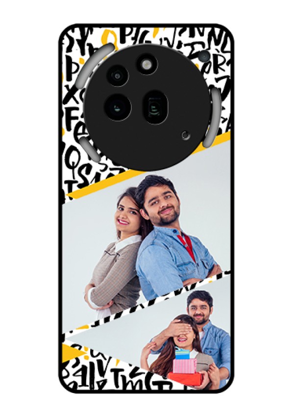 Nothing Phone 3A Pro 5G Custom Glass Phone Case - Letters Pattern Design