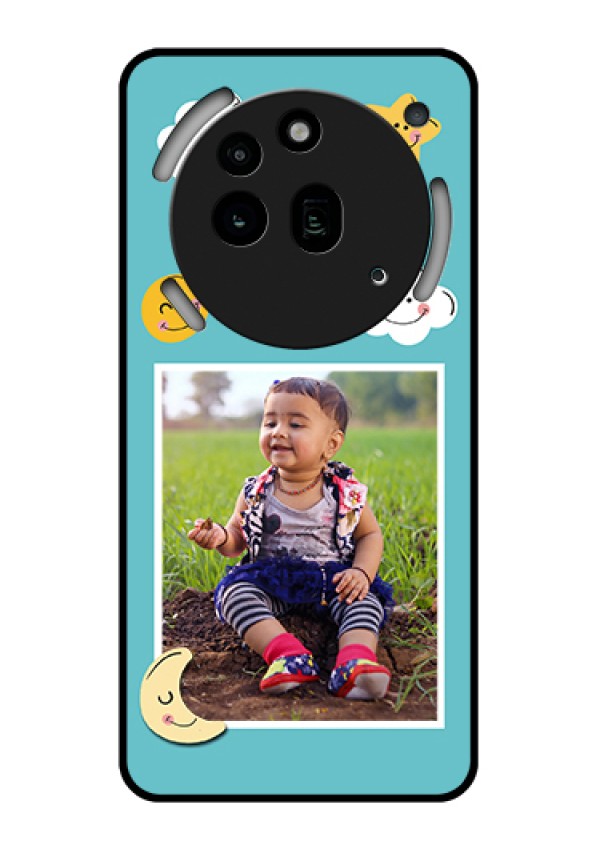 Nothing Phone 3A Pro 5G Custom Glass Phone Case - Smiley Kids Stars Design