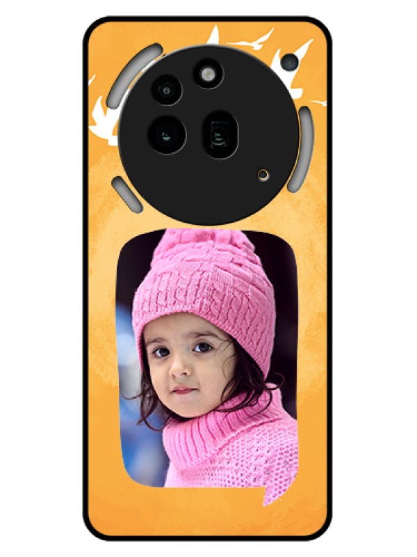 Custom Nothing Phone 3A Pro 5G Custom Glass Phone Case - Water Color Design With Bird Icons