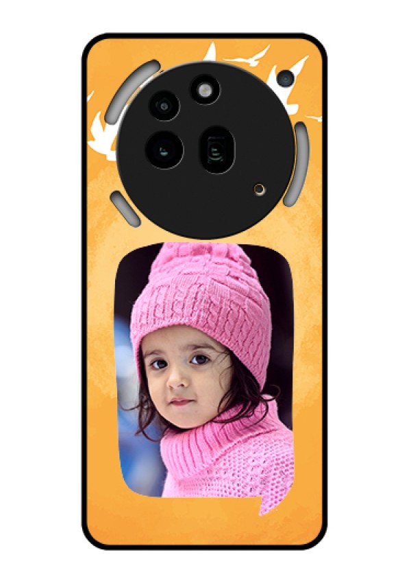 Nothing Phone 3A Pro 5G Custom Glass Phone Case - Water Color Design With Bird Icons