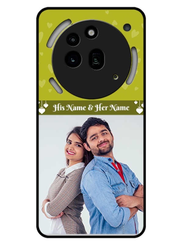 Custom Nothing Phone 3A Pro 5G Custom Glass Phone Case - You & Me Heart Design