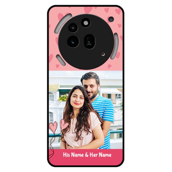 Nothing Phone 3A Pro 5G Custom Glass Phone Case - Love Design Peach Color Nothing Phone 3A Pro 5G Custom Glass Phone Case - Love Design Peach Color