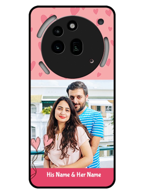 Custom Nothing Phone 3A Pro 5G Custom Glass Phone Case - Love Design Peach Color