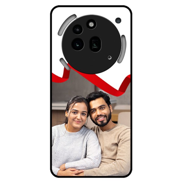 Nothing Phone 3A Pro 5G Custom Glass Phone Case - Red Ribbon Frame Design