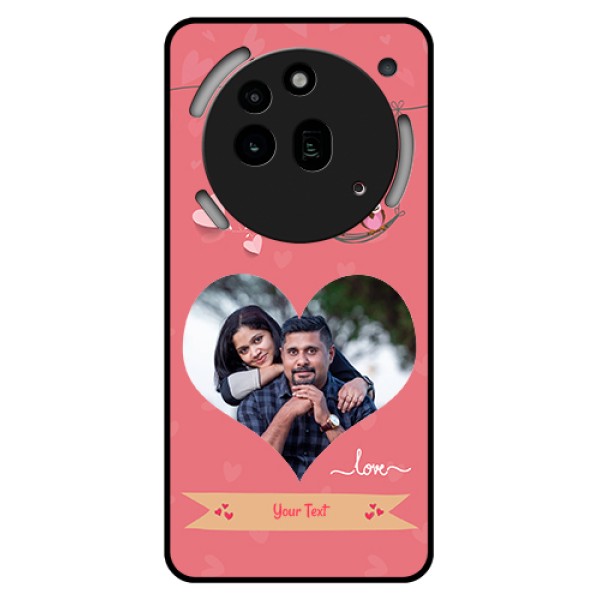 Nothing Phone 3A Pro 5G Custom Glass Phone Case - Peach Color Love Design Nothing Phone 3A Pro 5G Custom Glass Phone Case - Peach Color Love Design