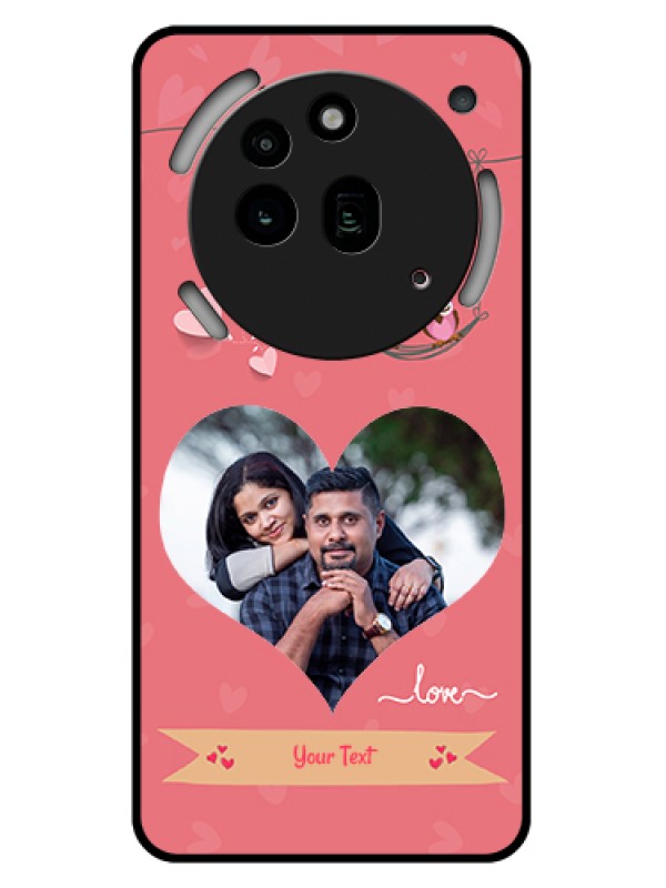 Custom Nothing Phone 3A Pro 5G Custom Glass Phone Case - Peach Color Love Design