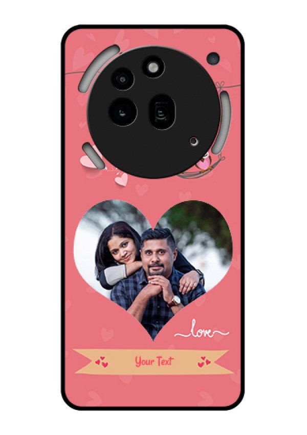 Nothing Phone 3A Pro 5G Custom Glass Phone Case - Peach Color Love Design