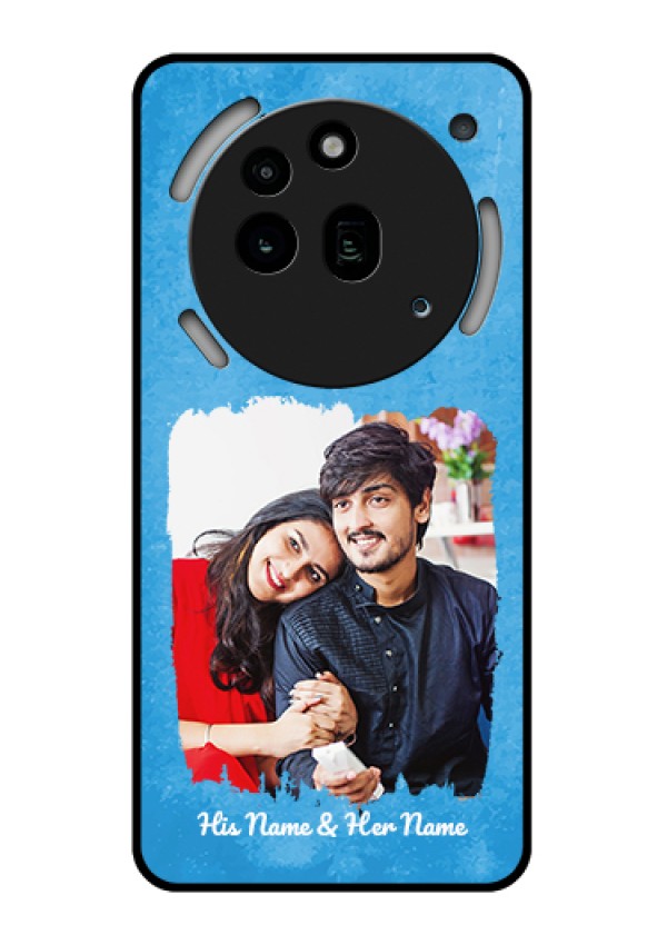 Nothing Phone 3A Pro 5G Custom Glass Phone Case - Blue Color Vintage Design