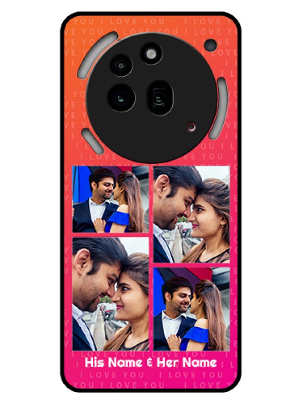 Custom Nothing Phone 3A Pro 5G Custom Glass Phone Case - I Love You Pink Design