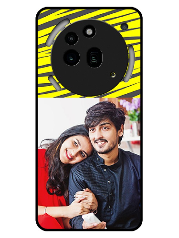 Custom Nothing Phone 3A Pro 5G Custom Glass Phone Case - Yellow Abstract Design