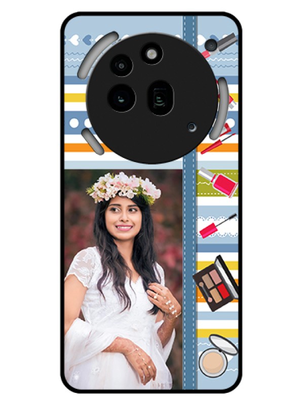 Custom Nothing Phone 3A Pro 5G Custom Glass Phone Case - Makeup Icons Design