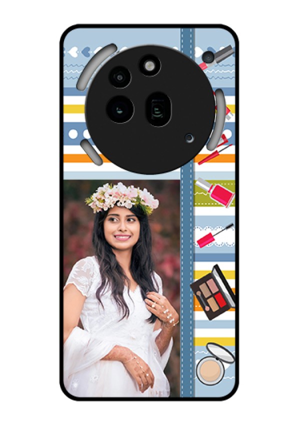 Nothing Phone 3A Pro 5G Custom Glass Phone Case - Makeup Icons Design