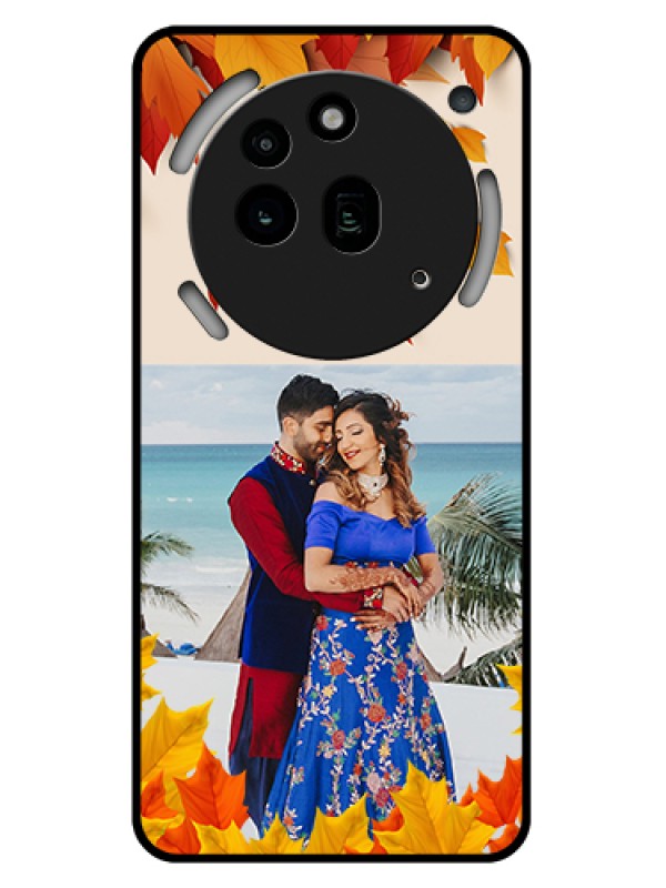 Custom Nothing Phone 3A Pro 5G Custom Glass Phone Case - Autumn Maple Leaves Design