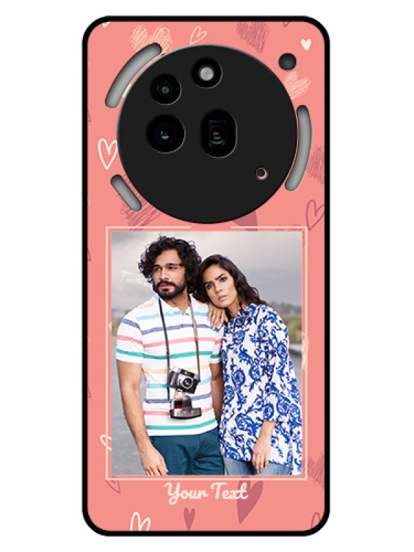 Custom Nothing Phone 3A Pro 5G Custom Glass Phone Case - Love Doodle Art Design