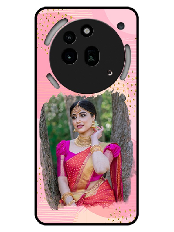 Custom Nothing Phone 3A Pro 5G Custom Glass Phone Case - Gold Glitter Splash Design