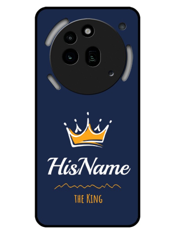 Custom Nothing Phone 3A Pro 5G Custom Glass Phone Case - King With Name Design