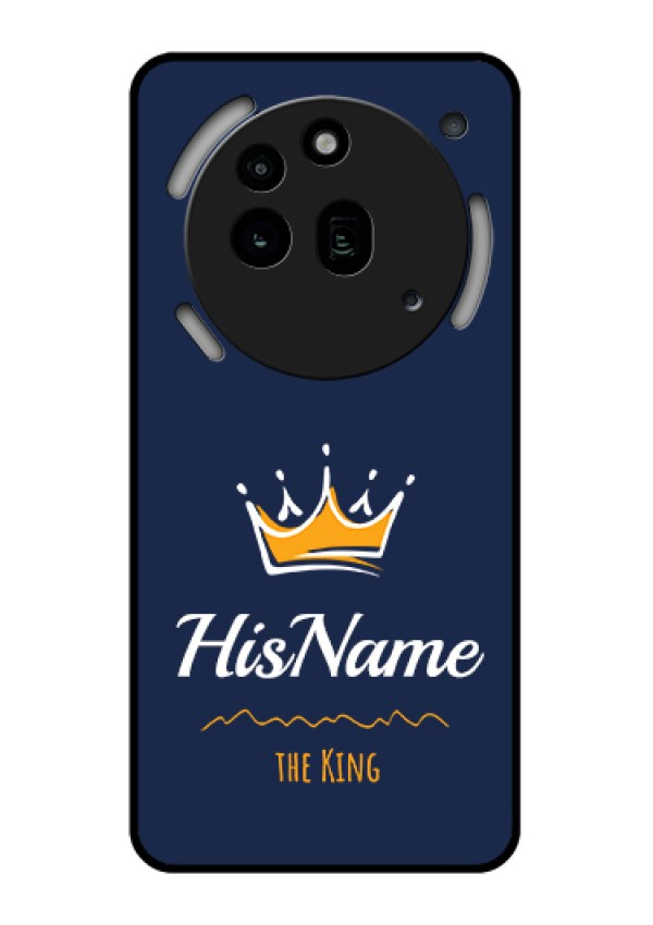 Nothing Phone 3A Pro 5G Custom Glass Phone Case - King With Name Design