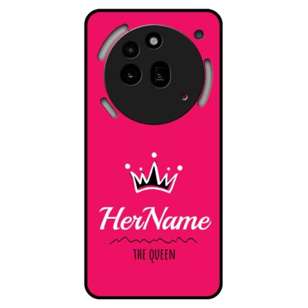 Nothing Phone 3A Pro 5G Custom Glass Phone Case - Queen With Name Design Nothing Phone 3A Pro 5G Custom Glass Phone Case - Queen With Name Design