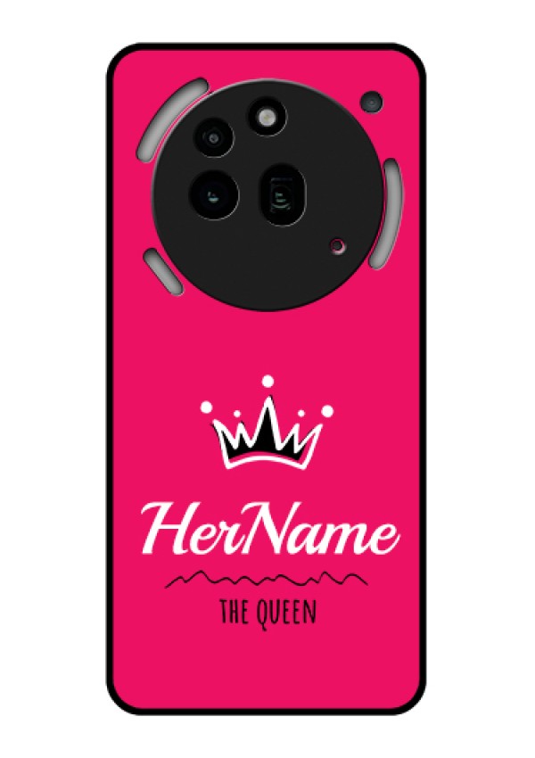 Nothing Phone 3A Pro 5G Custom Glass Phone Case - Queen With Name Design