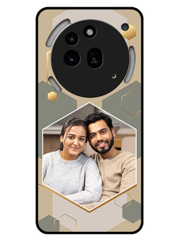 Custom Nothing Phone 3A Pro 5G Custom Glass Phone Case - Stylish Hexagon Pattern Design