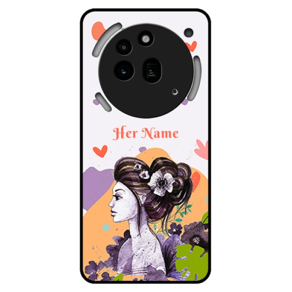 Nothing Phone 3A Pro 5G Custom Glass Phone Case - Woman And Nature Design