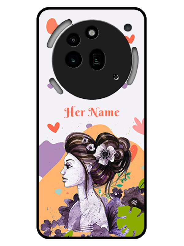 Custom Nothing Phone 3A Pro 5G Custom Glass Phone Case - Woman And Nature Design