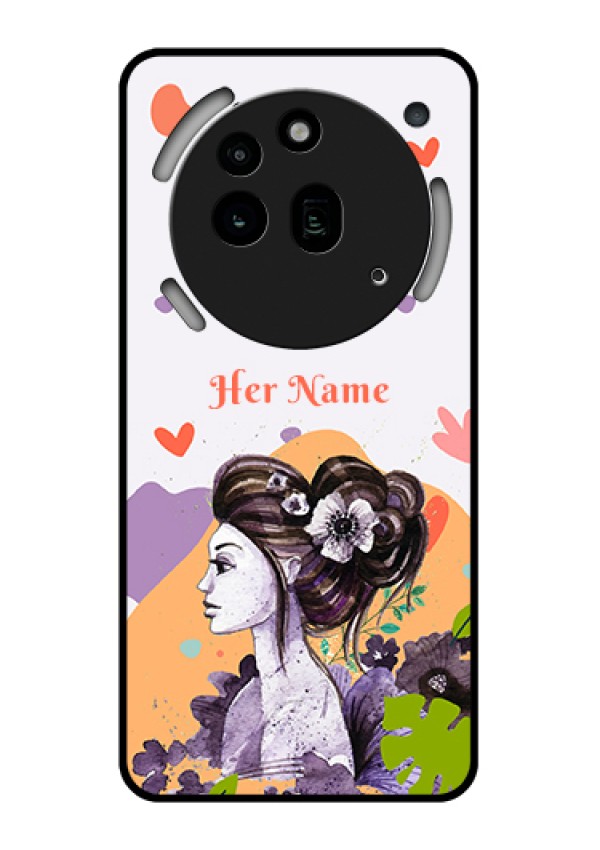 Nothing Phone 3A Pro 5G Custom Glass Phone Case - Woman And Nature Design