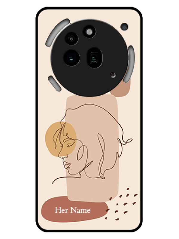 Custom Nothing Phone 3A Pro 5G Custom Glass Phone Case - Calm Woman Line Art Design