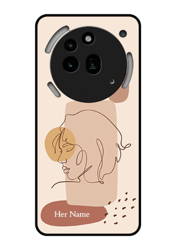 Nothing Phone 3A Pro 5G Custom Glass Phone Case - Calm Woman Line Art Design