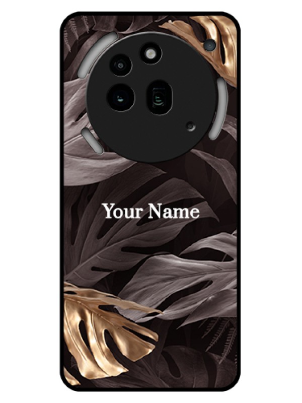 Custom Nothing Phone 3A Pro 5G Custom Glass Phone Case - Wild Leaves Digital Paint Design