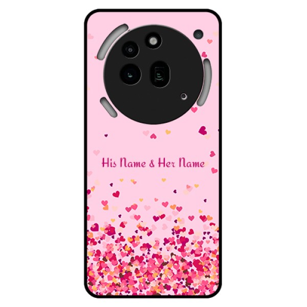 Nothing Phone 3A Pro 5G Custom Glass Phone Case - Floating Hearts Design Nothing Phone 3A Pro 5G Custom Glass Phone Case - Floating Hearts Design