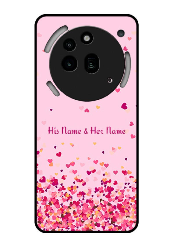 Nothing Phone 3A Pro 5G Custom Glass Phone Case - Floating Hearts Design